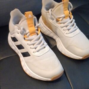 Adidas White & Yellow Athletic Sneakers